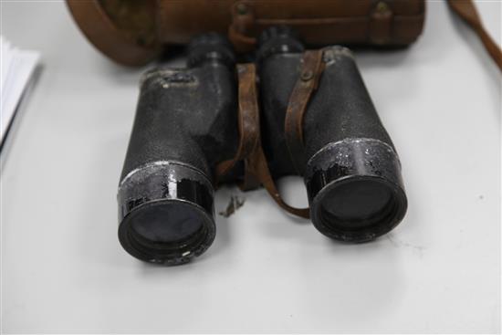 A pair of WWII REL 7 x 50 binoculars,